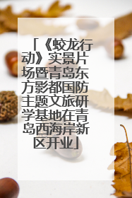 《蛟龙行动》实景片场暨青岛东方影都国防主题文旅研学基地在青岛西海岸新区开业