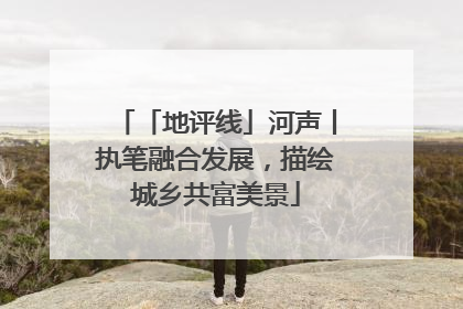 「地评线」河声丨执笔融合发展，描绘城乡共富美景