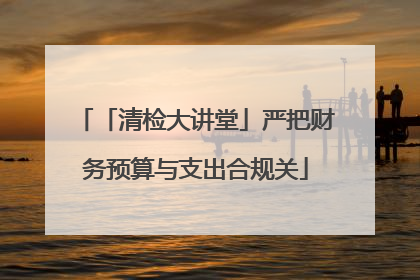 「清检大讲堂」严把财务预算与支出合规关
