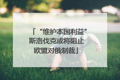 “维护本国利益” 斯洛伐克或将阻止欧盟对俄制裁