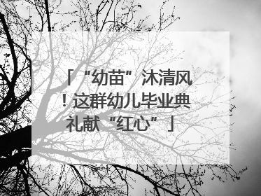 “幼苗”沐清风！这群幼儿毕业典礼献“红心”