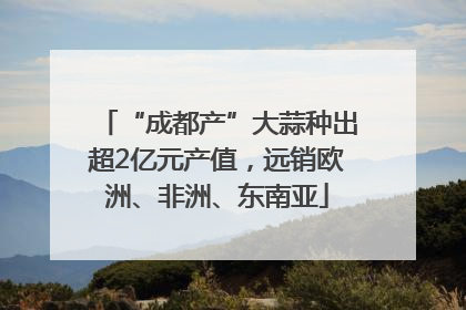 “成都产”大蒜种出超2亿元产值，远销欧洲、非洲、东南亚