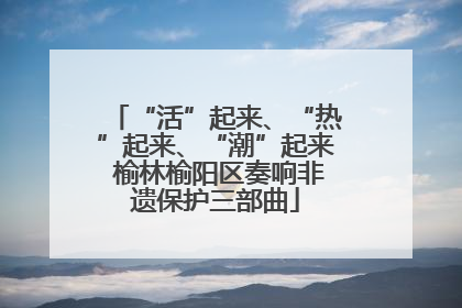 “活”起来、“热”起来、“潮”起来 榆林榆阳区奏响非遗保护三部曲