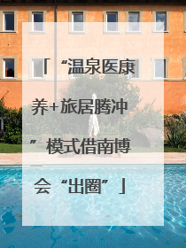 “温泉医康养+旅居腾冲”模式借南博会“出圈”