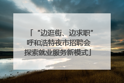 “边逛街、边求职” 呼和浩特夜市招聘会探索就业服务新模式