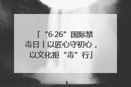 “6·26”国际禁毒日丨以匠心守初心，以文化拒“毒”行
