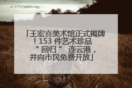 王宏喜美术馆正式揭牌！153 件艺术珍品 “ 回归 ” 连云港，并向市民免费开放