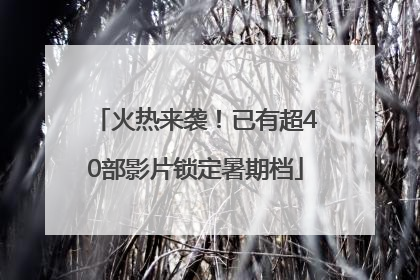 火热来袭！已有超40部影片锁定暑期档