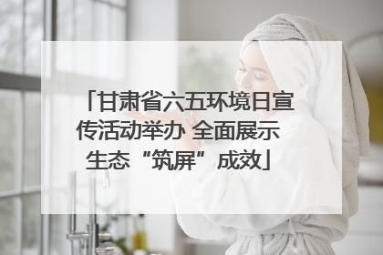 甘肃省六五环境日宣传活动举办 全面展示生态“筑屏”成效