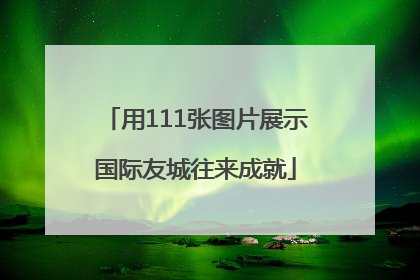 用111张图片展示国际友城往来成就