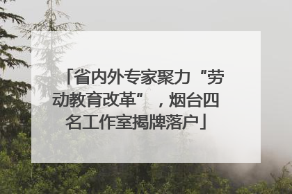 省内外专家聚力“劳动教育改革”，烟台四名工作室揭牌落户