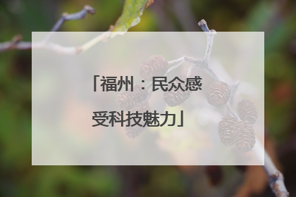 福州：民众感受科技魅力