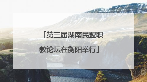 第三届湖南民盟职教论坛在衡阳举行