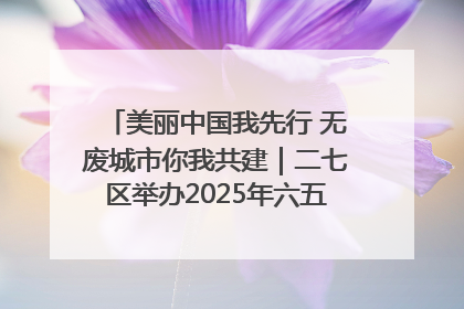 美丽中国我先行 无废城市你我共建｜二七区举办2025年六五环境日主题宣传活动