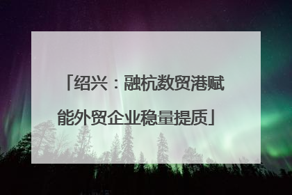 绍兴：融杭数贸港赋能外贸企业稳量提质