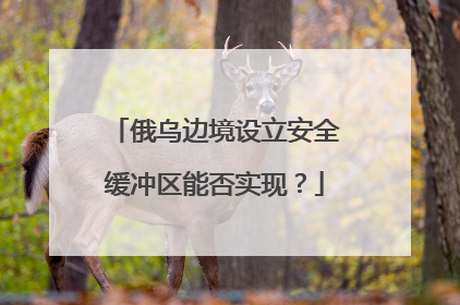 俄乌边境设立安全缓冲区能否实现？
