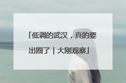 低调的武汉，真的要出圈了｜大刚观察
