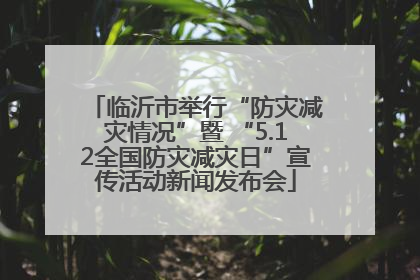 临沂市举行“防灾减灾情况”暨 “5.12全国防灾减灾日”宣传活动新闻发布会