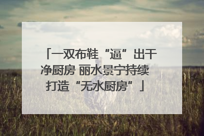 一双布鞋“逼”出干净厨房 丽水景宁持续打造“无水厨房”