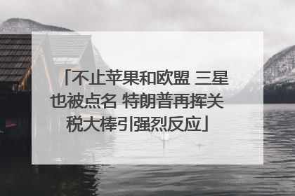 不止苹果和欧盟 三星也被点名 特朗普再挥关税大棒引强烈反应