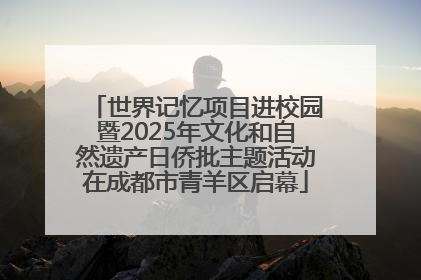 世界记忆项目进校园暨2025年文化和自然遗产日侨批主题活动在成都市青羊区启幕