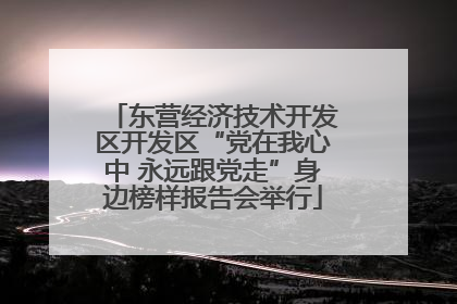 东营经济技术开发区开发区“党在我心中 永远跟党走”身边榜样报告会举行