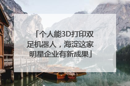 个人能3D打印双足机器人，海淀这家明星企业有新成果