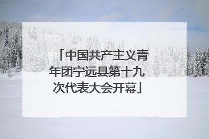 中国共产主义青年团宁远县第十九次代表大会开幕