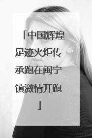 中国辉煌足迹火炬传承跑在闽宁镇激情开跑