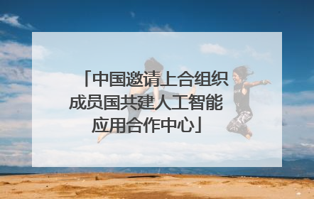 中国邀请上合组织成员国共建人工智能应用合作中心