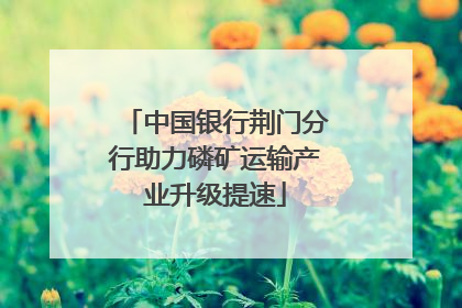中国银行荆门分行助力磷矿运输产业升级提速