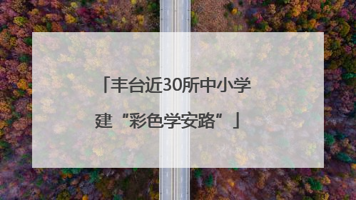 丰台近30所中小学建“彩色学安路”