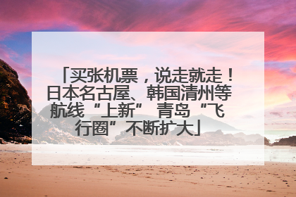 买张机票，说走就走！日本名古屋、韩国清州等航线“上新” 青岛“飞行圈”不断扩大