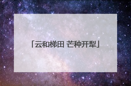 云和梯田 芒种开犁
