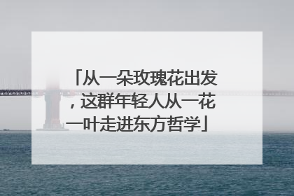 从一朵玫瑰花出发，这群年轻人从一花一叶走进东方哲学