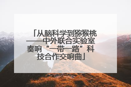 从脑科学到猕猴桃——中外联合实验室奏响“一带一路”科技合作交响曲