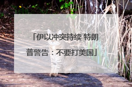 伊以冲突持续 特朗普警告：不要打美国