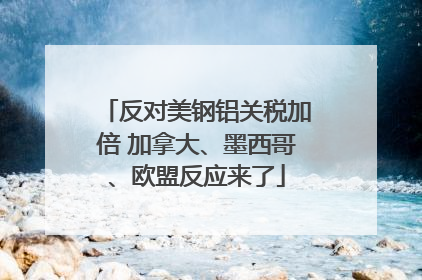 反对美钢铝关税加倍 加拿大、墨西哥、欧盟反应来了