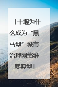 十堰为什么成为“黑马型”城市治理网络维度典型