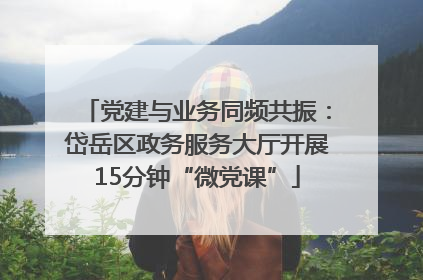 党建与业务同频共振：岱岳区政务服务大厅开展15分钟“微党课”