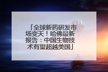 全球新药研发市场变天！哈佛最新报告：中国生物技术有望超越美国