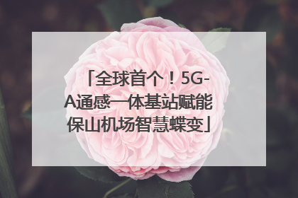 全球首个！5G-A通感一体基站赋能保山机场智慧蝶变
