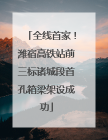 全线首家！潍宿高铁站前三标诸城段首孔箱梁架设成功