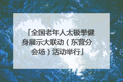 全国老年人太极拳健身展示大联动（东营分会场）活动举行