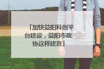 加快益阳科创平台建设，益阳市政协这样建言