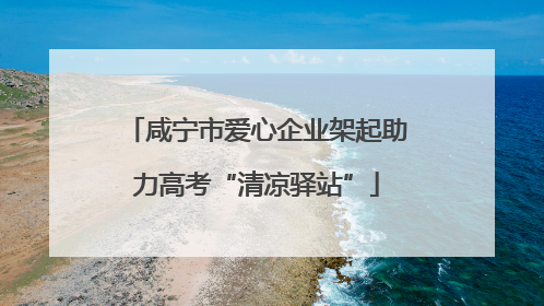 咸宁市爱心企业架起助力高考“清凉驿站”