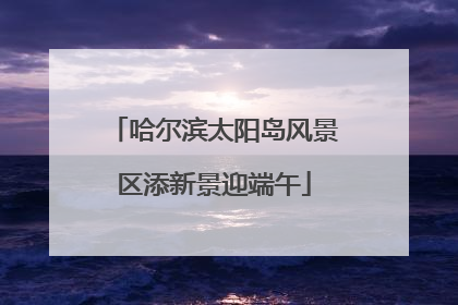 哈尔滨太阳岛风景区添新景迎端午