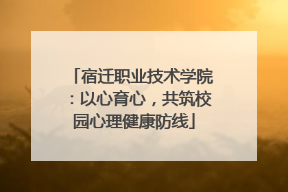 宿迁职业技术学院：以心育心，共筑校园心理健康防线