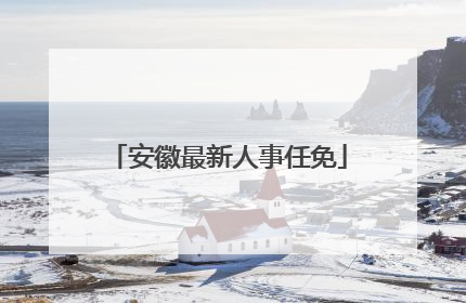安徽最新人事任免