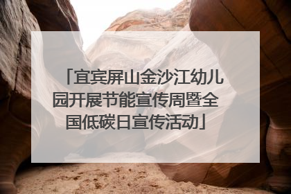 宜宾屏山金沙江幼儿园开展节能宣传周暨全国低碳日宣传活动